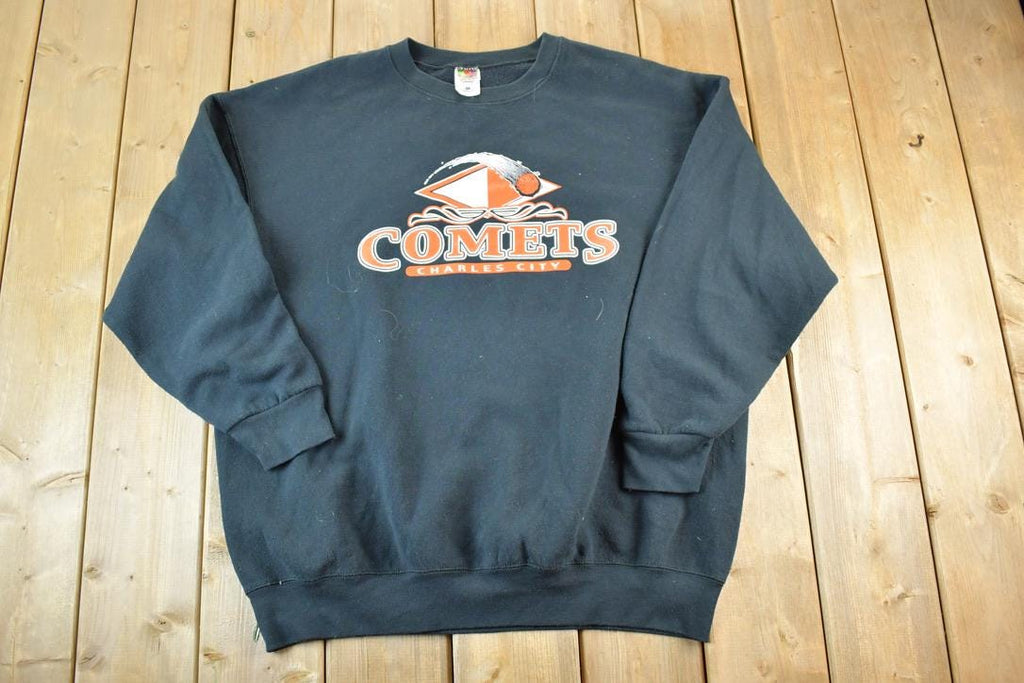 Vintage 1990s Charles City Comets Souvenir Crewneck Sweatshirt Made In USA