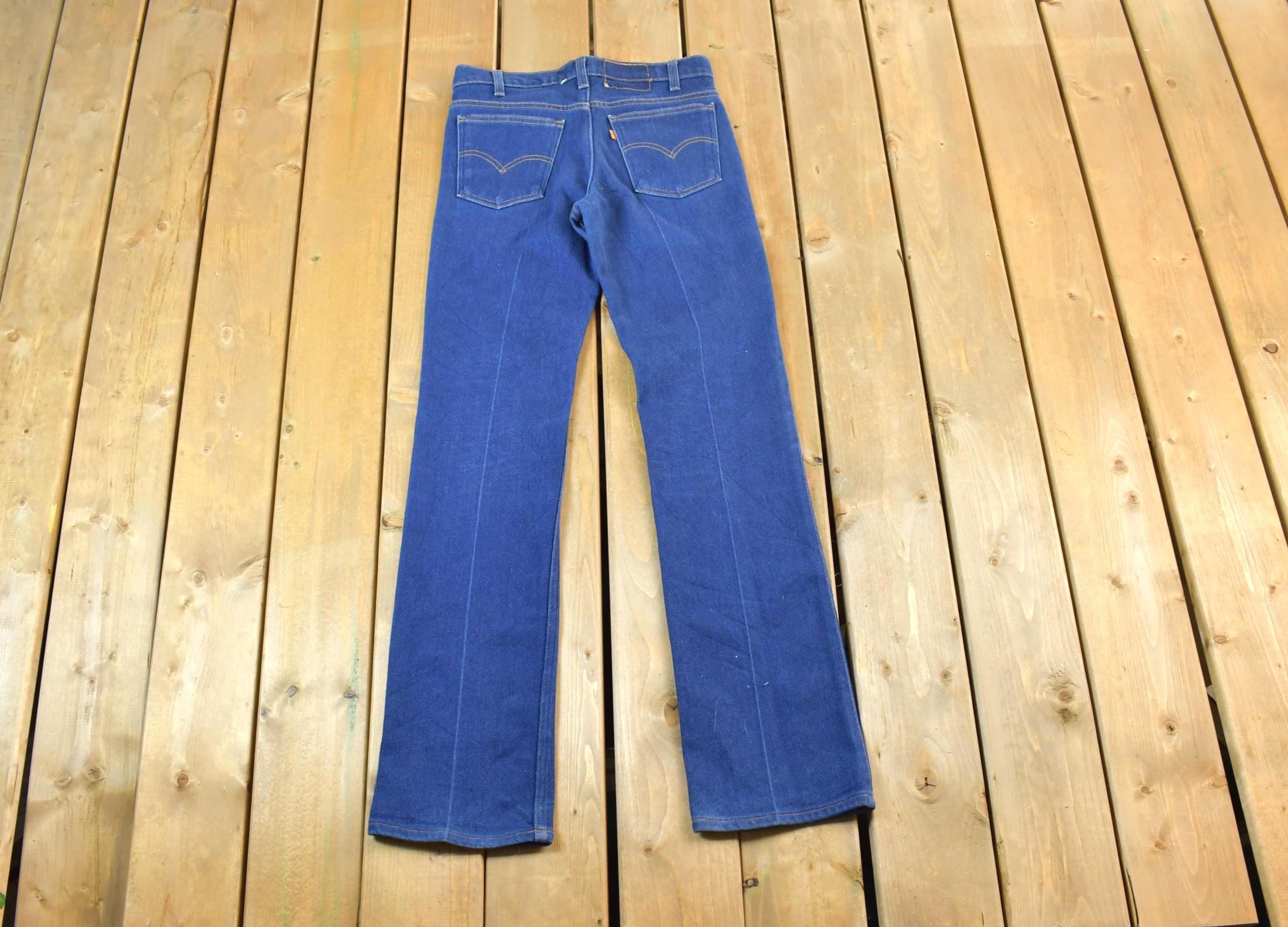 Vintage 1990s Levi Strauss Orange Tab Dark Wash Denim Jeans Size 32 x 36