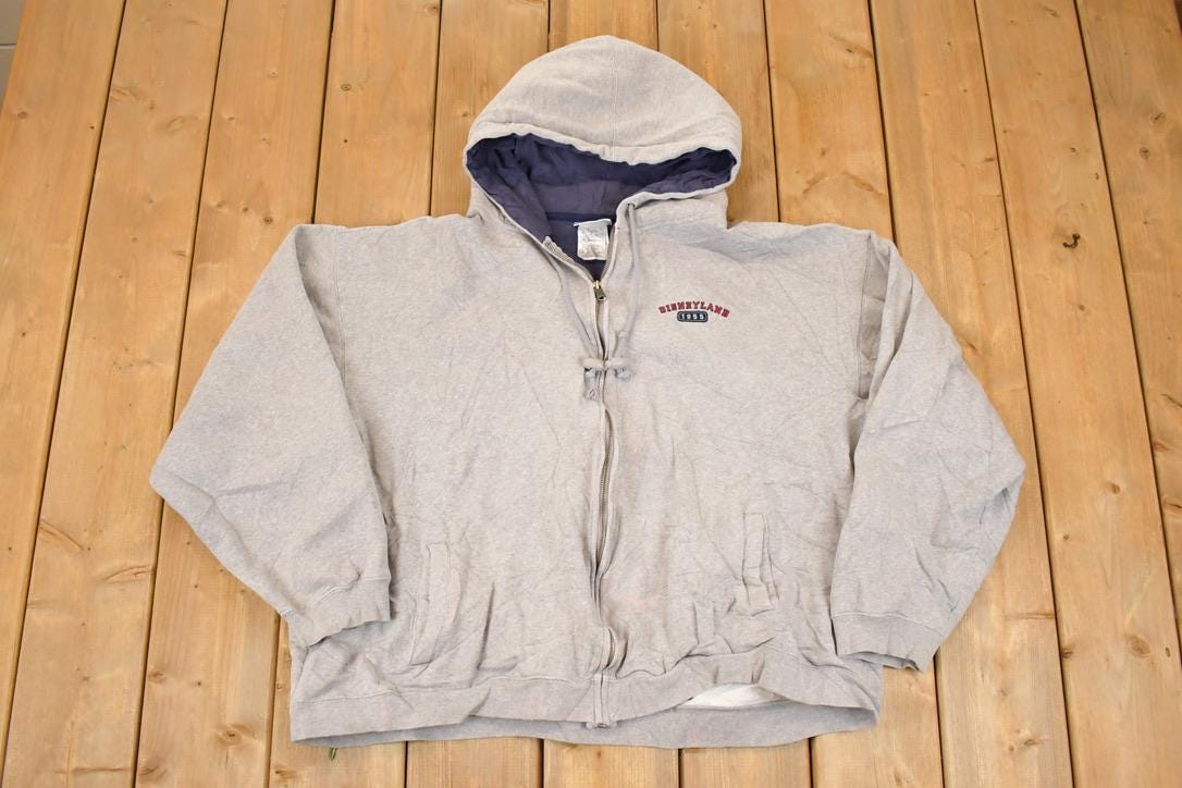 Vintage 1990s Disneyland Full Zip Hoodie Sweater Women's XL