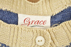 Vintage 1990s Grace Womens Button Up Knit Sweater