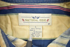 Vintage 1990s Natural Issue Thick Striped Long Sleeve Button Up Shirt