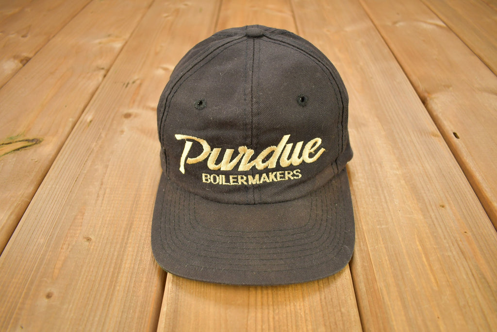 Vintage 1990s Purdue Boilermakers Collegiate Script Snap Back Hat