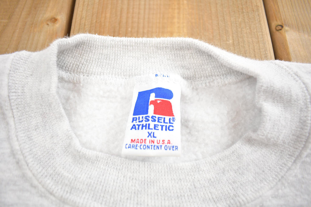 Vintage 1990s Russell Athletic Ferris State Bulldog Volleyball Crewneck Sweatshirt Made In USA