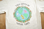 Vintage 1980s Walk Softly On Mother Earth Single Stitch Graphic T Shirt Made In USA
