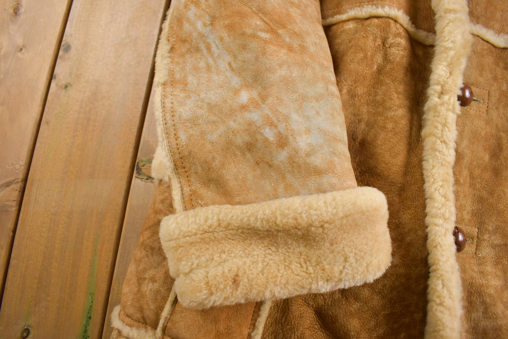 Vintage 1980s Shearling Leather Jacket