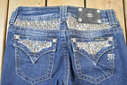Vintage Y2K Miss Me Bedazzled Low Rise Jeans Size 26x32