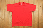 Vintage 1990s Key Elements Blank Red Pocket T Shirt