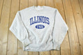 Vintage 1990s Illinois Souvenir Lee Crossgrain Crewneck Sweatshirt Made In USA  90s Crewneck  Souvenir Sweater  Streetwear  Travel