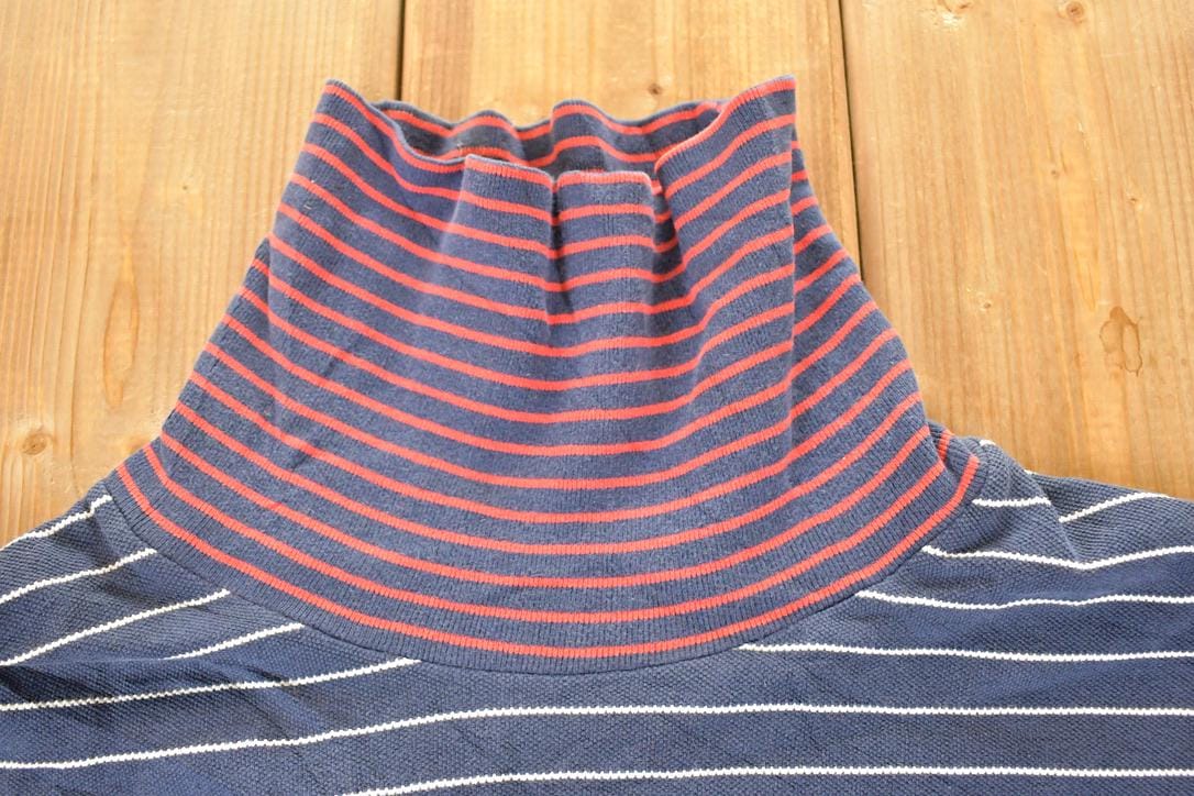 Vintage 1990s Polo By Ralph Lauren Nautical Knit Turtleneck Sweater Mens M