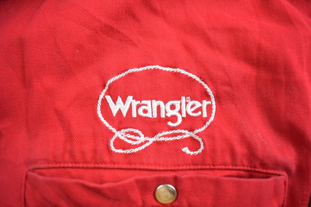 Vintage 1990s Wrangler Western Shirts Embroidered Long Sleeve Button Up Shirt