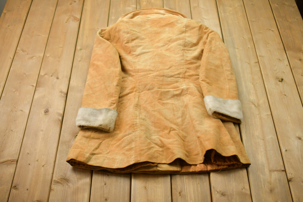 Vintage 1980s Heeksuede Leather Fur Jacket