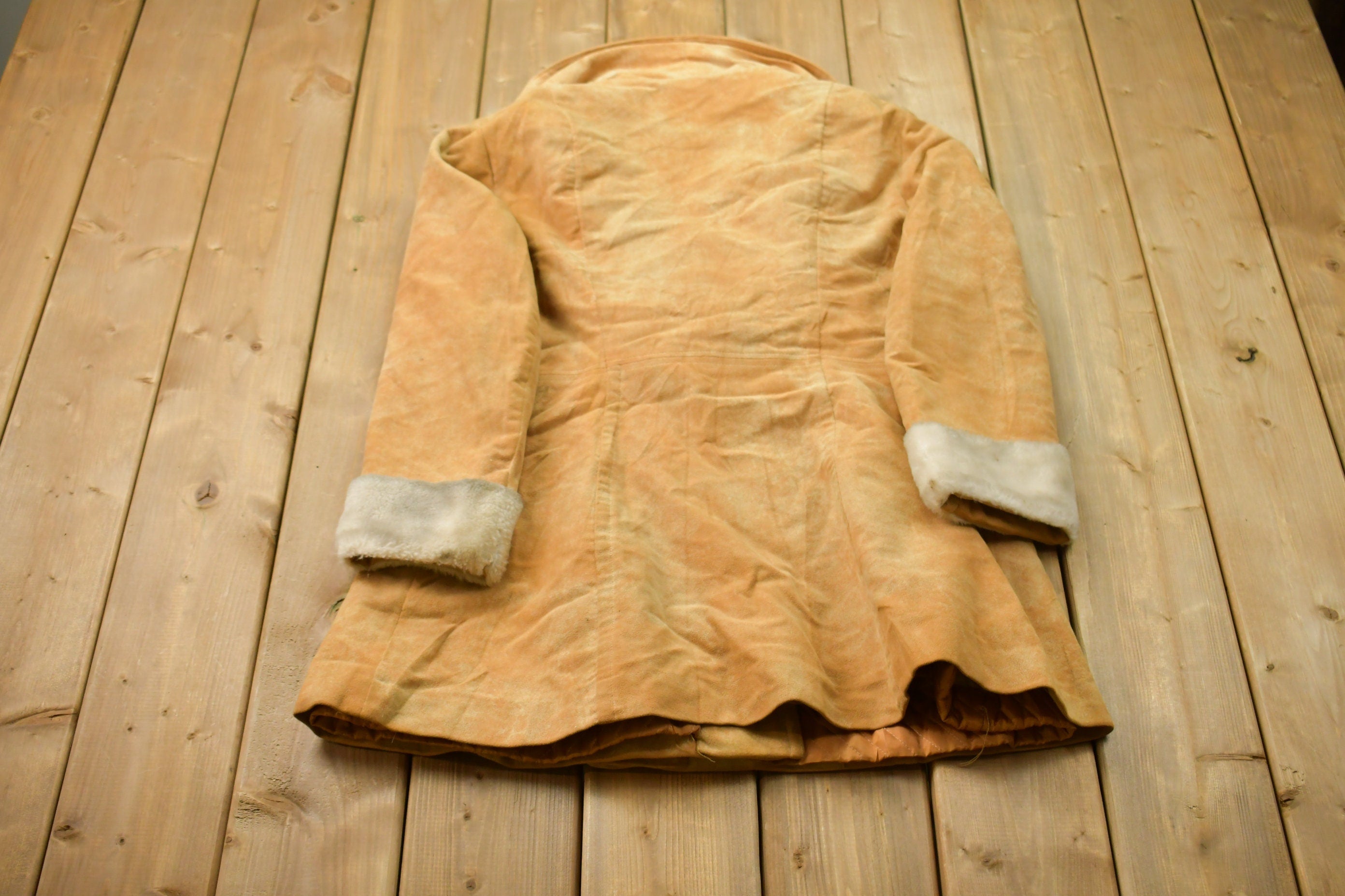 Vintage 1980s Heeksuede Leather Fur Jacket