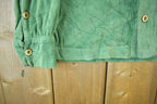 True Vintage 1970s Velour Style Button Up Shirt Men's Medium