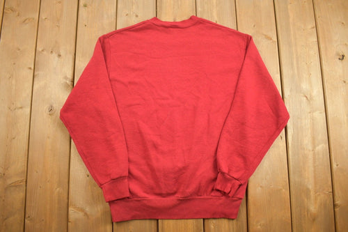 Vintage 1990s Jerzees Blank Red Crewneck Sweatshirt  90s Crewneck  Vintage Blanks  Essential  Streetwear  90s Blank