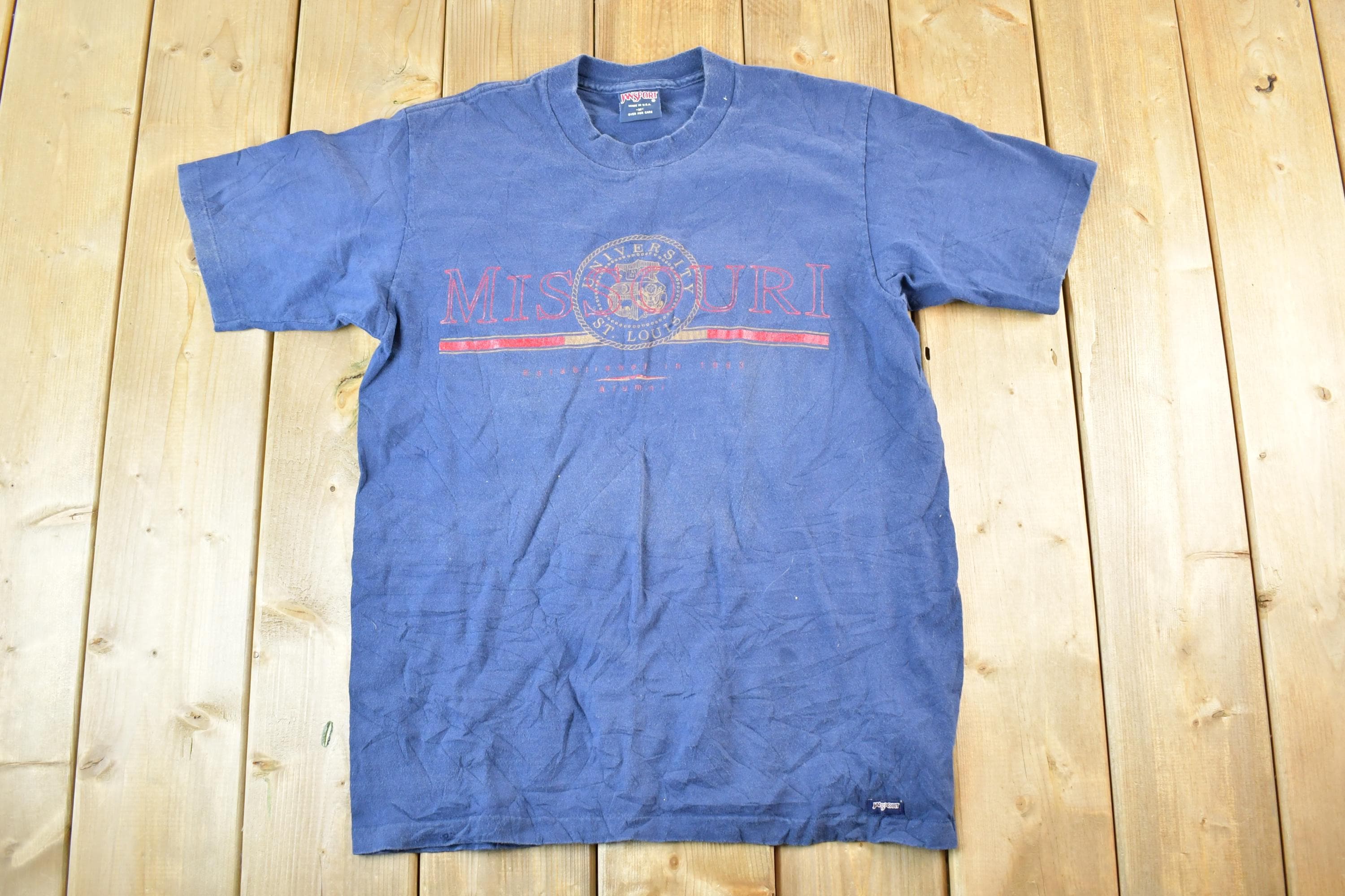 Vintage 1990s Jansport Missouri University Collegiate T-Shirt Mens M