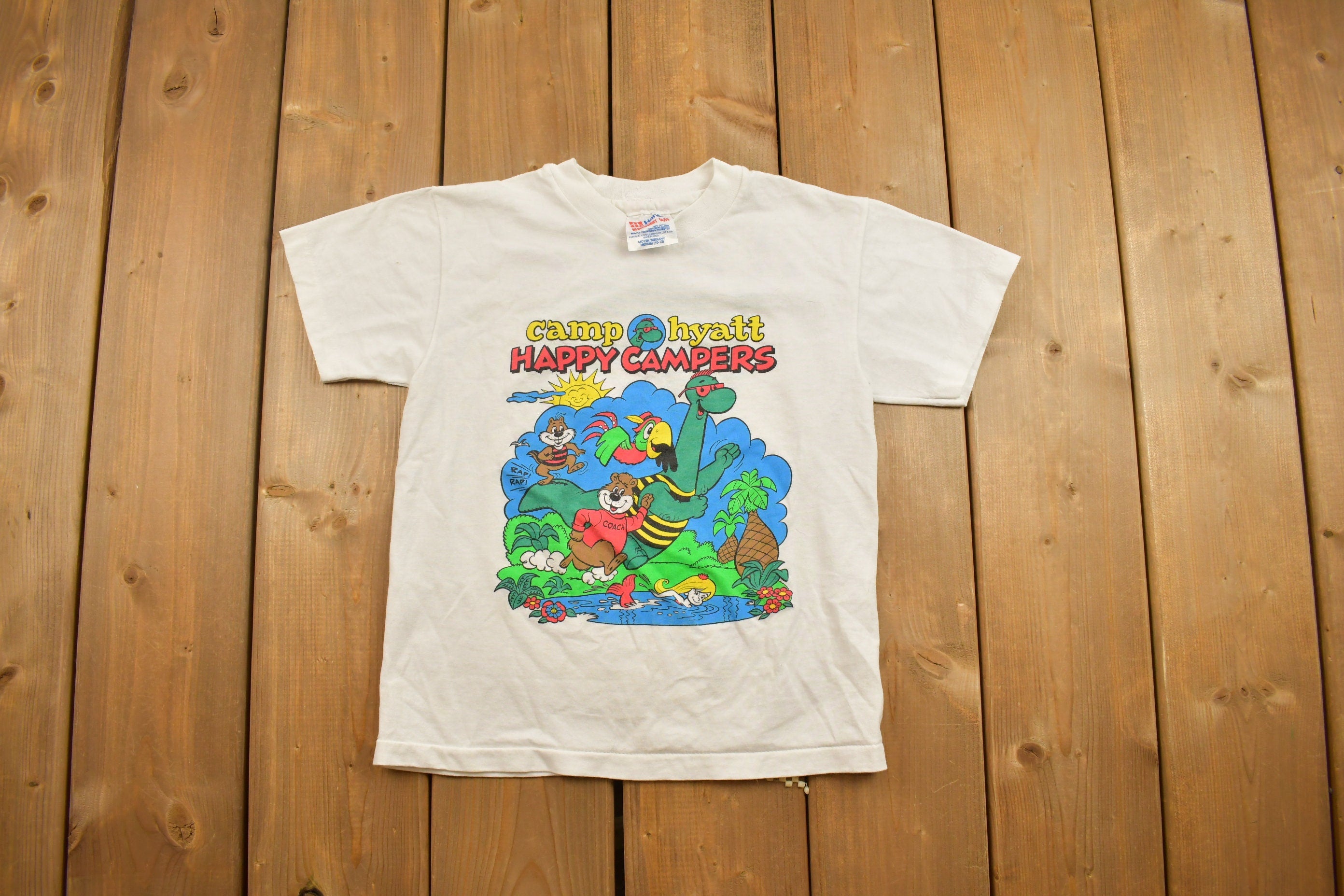 Vintage 1990s Happy Campers Graphic T Shirt