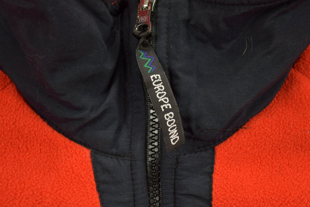 Vintage 1990s Europe Bound Full Zip Fleece Sweatshirt
