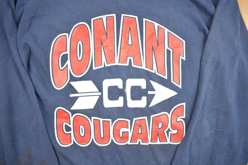 Vintage 1990s Conant Cougars Graphic Long Sleeve Shirt