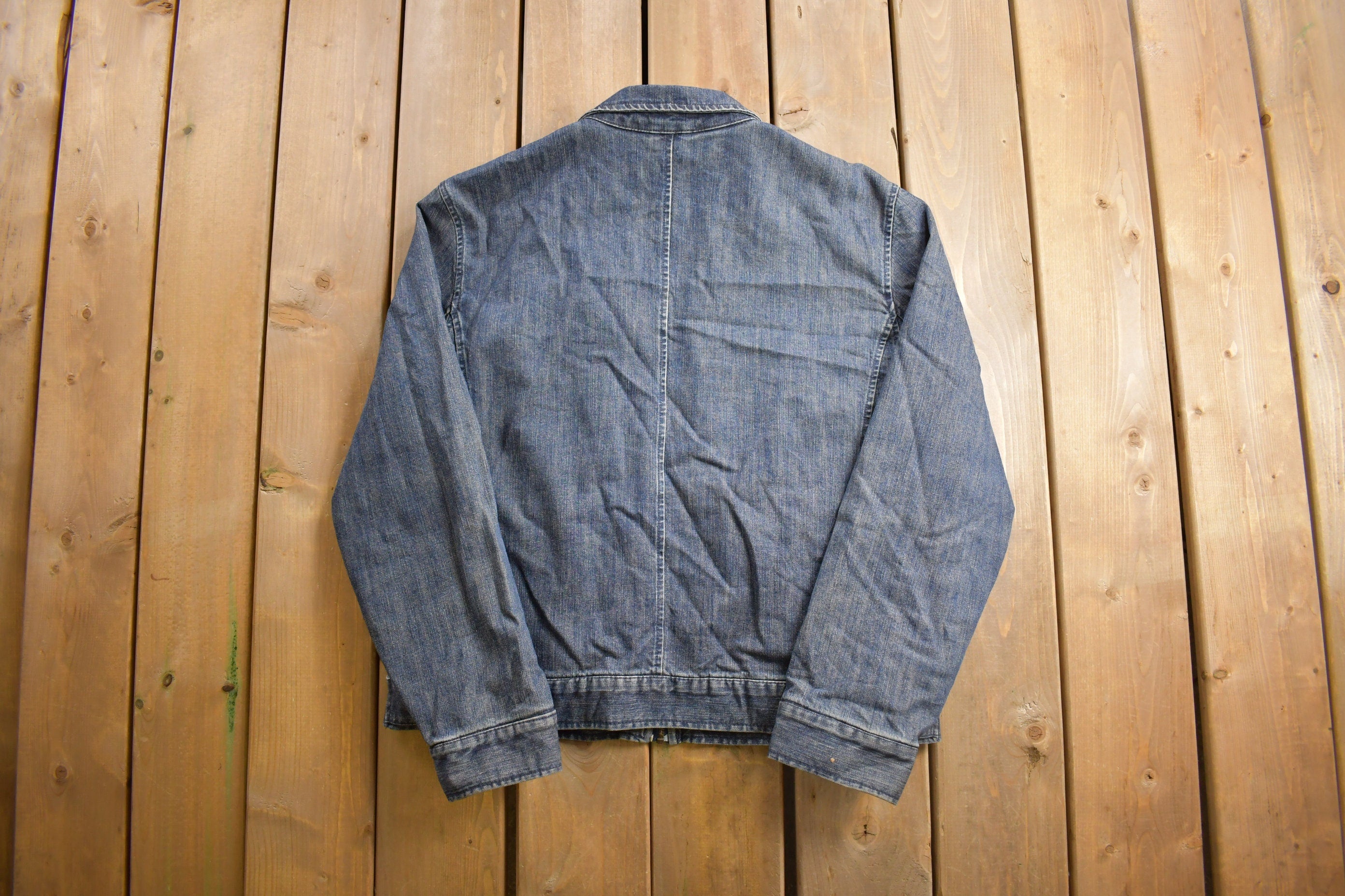 Vintage 1990s Eddie Bauer Denim Jean Jacket  Vintage Denim  Streetwear  Vintage Fall Outerwear  Fall Jacket