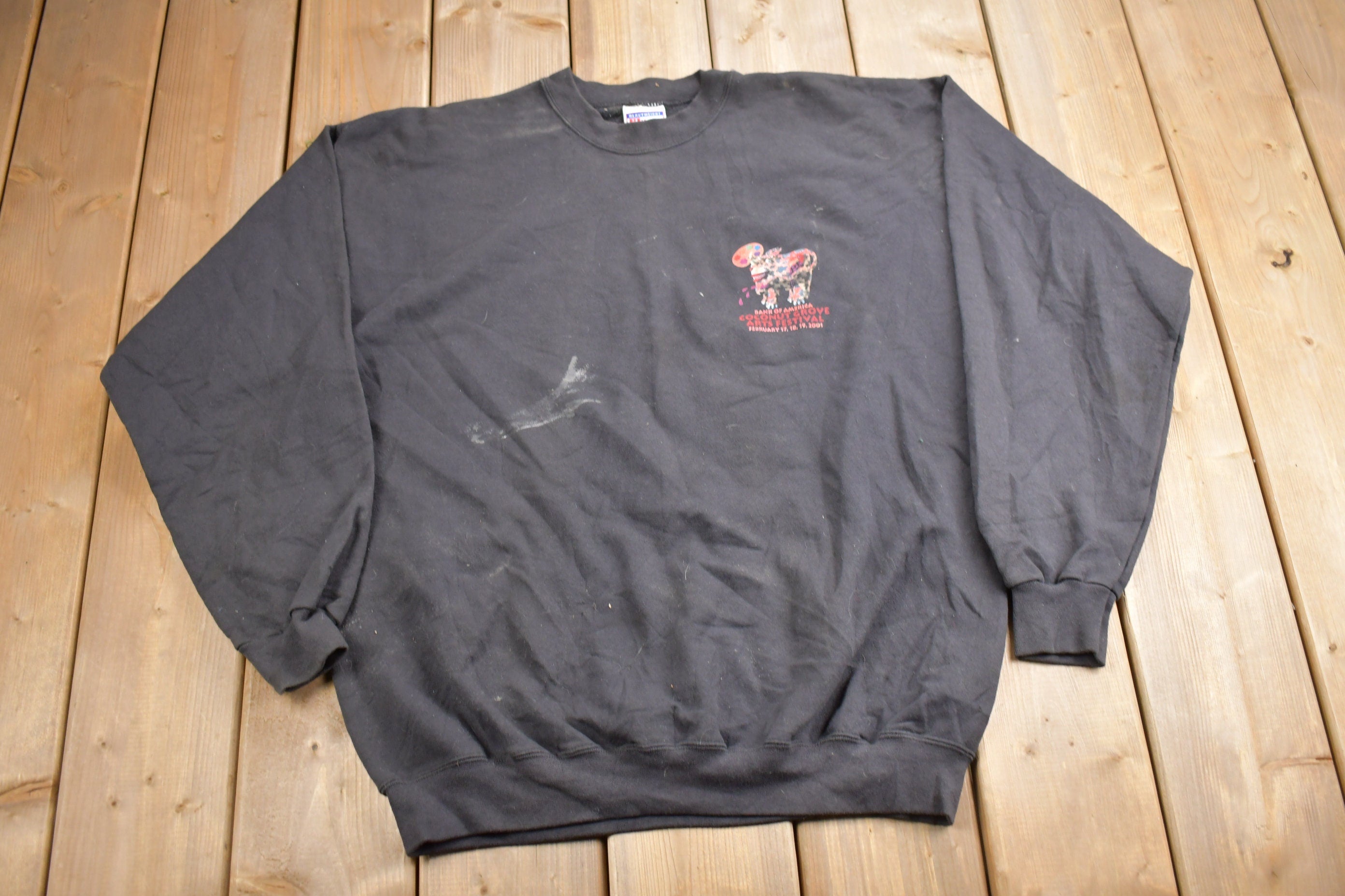 Vintage 2001 Bank of America Coconut Grove Arts Festival Crewneck Sweatshirt