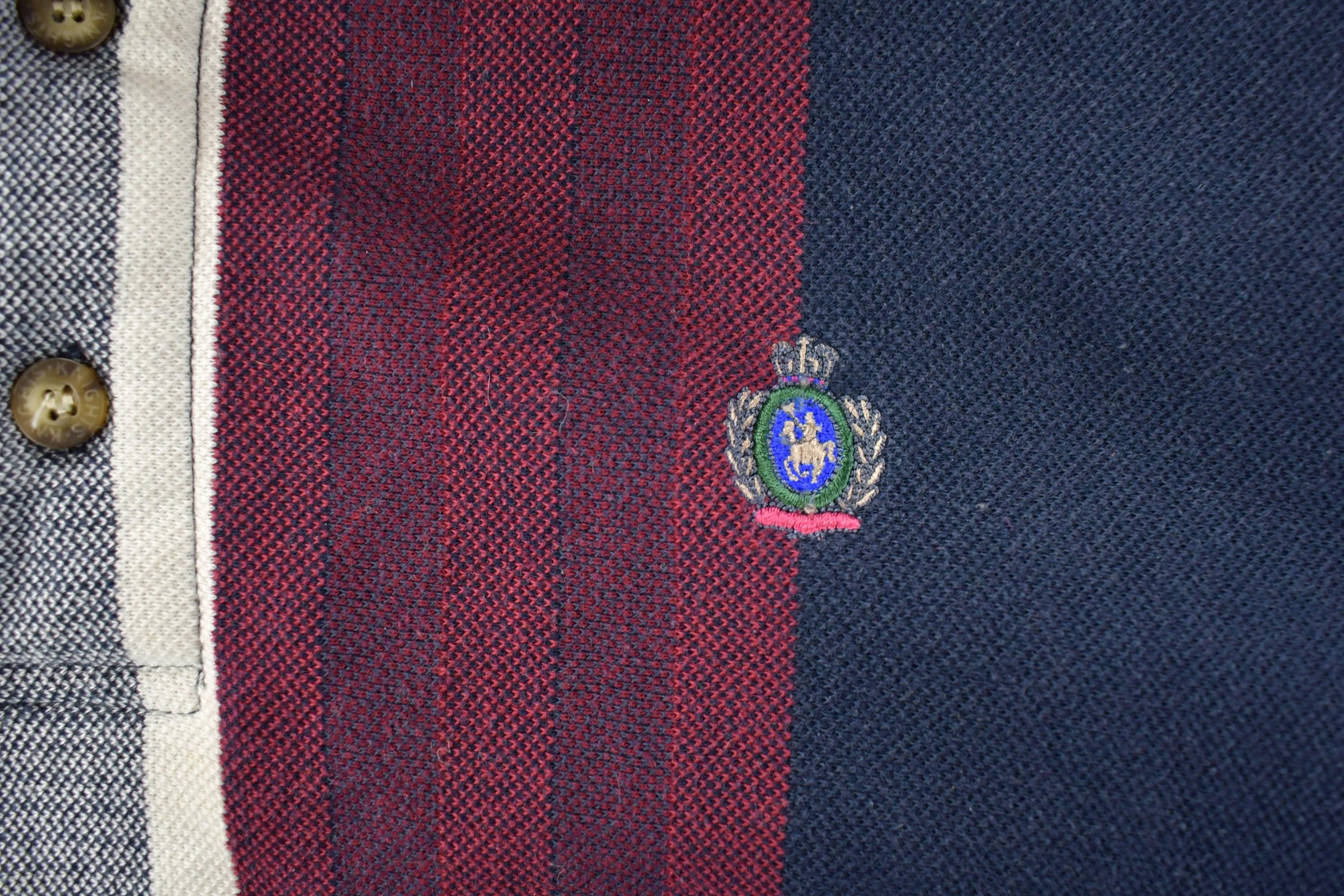 Vintage 1990s Knights At Round Table Tall Striped Button Up Shirt