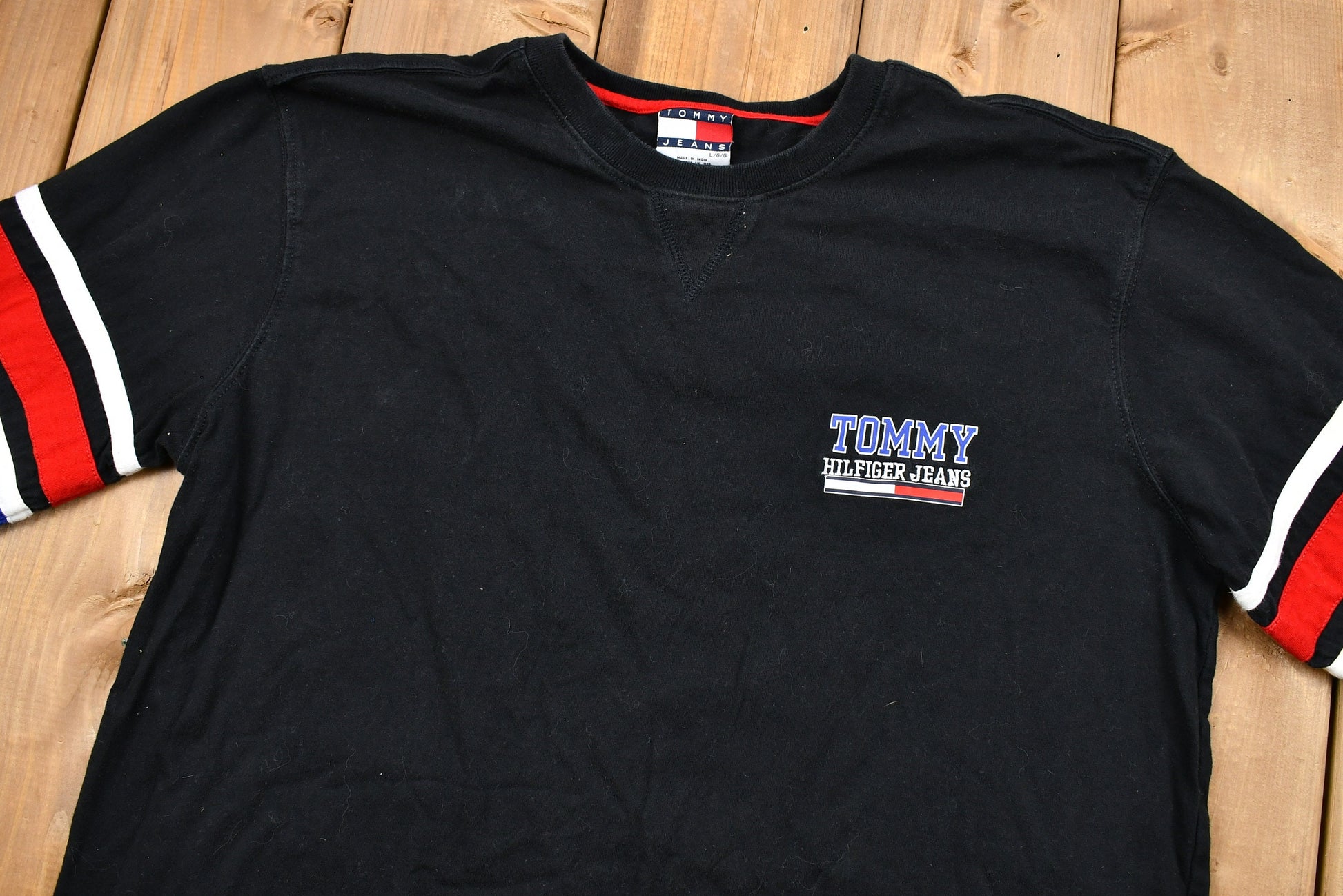 Vintage Tommy Hilfiger Color-Block Long Sleeve T-Shirt