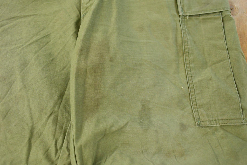 Vintage 1960s Military Army Cargo Field Trousers Olive Drab Pants Men's 32 x 28