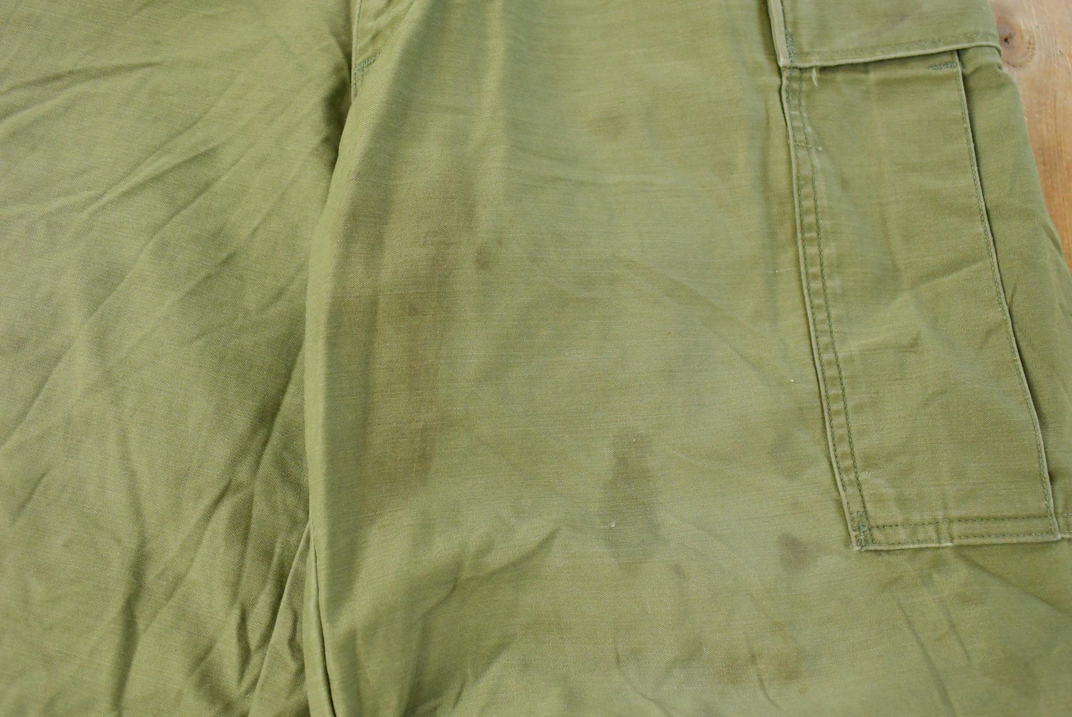Vintage 1960s Military Army Cargo Field Trousers Olive Drab Pants Men's 32 x 28
