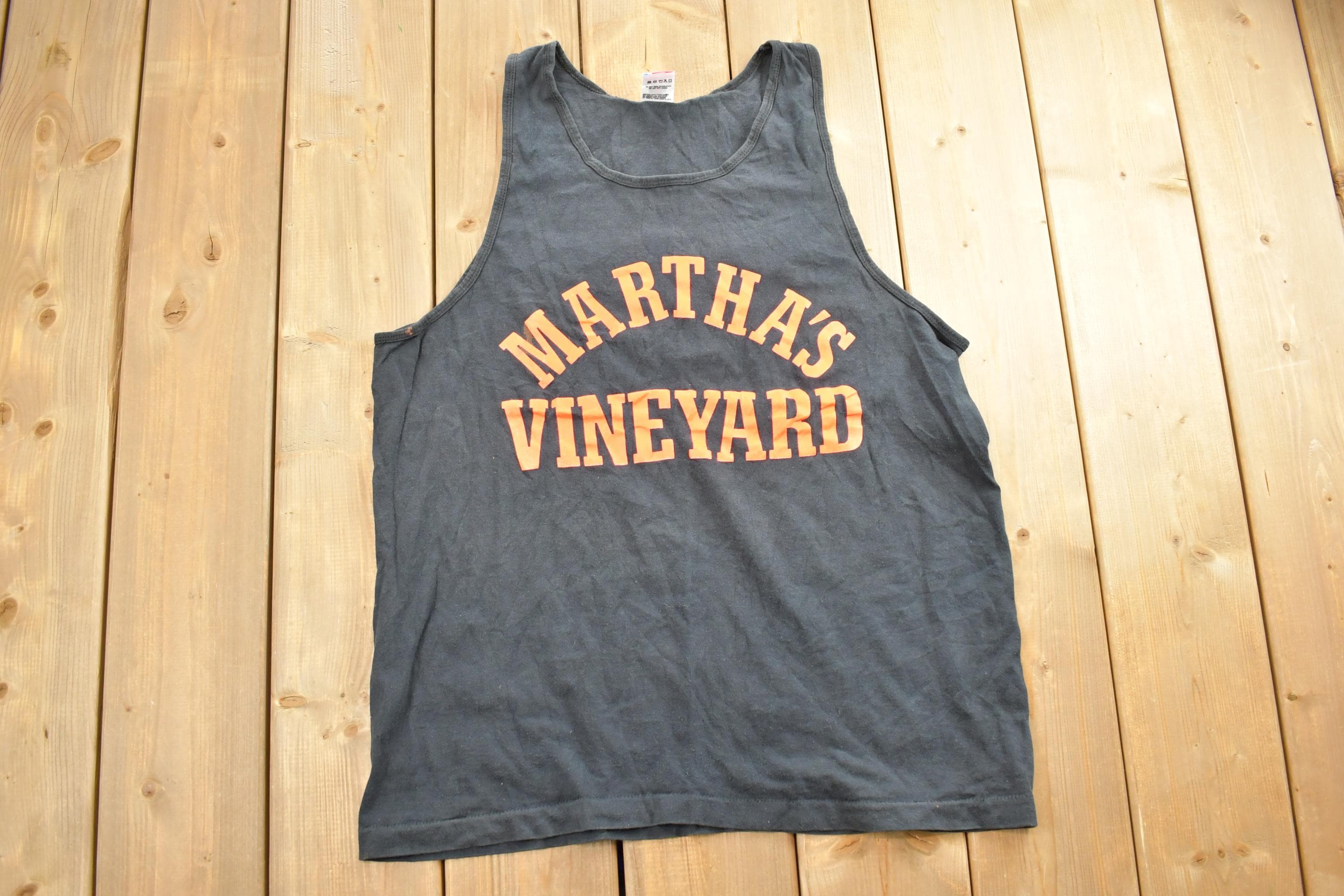 Vintage 1990s Marthas Vineyard Graphic Tank Top