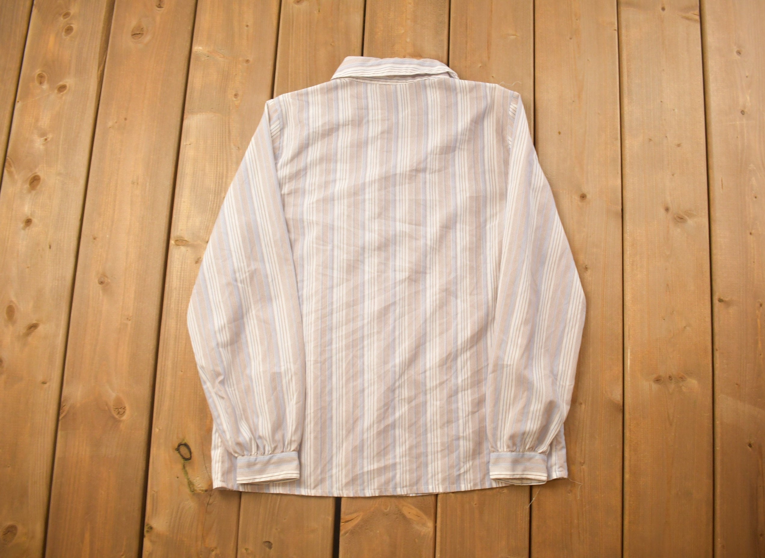 Vintage 1990s Multi Colored Striped Button Up Shirt