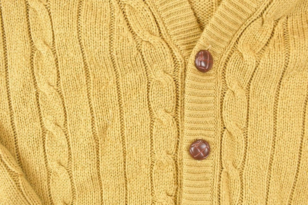 Vintage 1990s Towncraft Cable Knit Cardigan Sweater Men's L