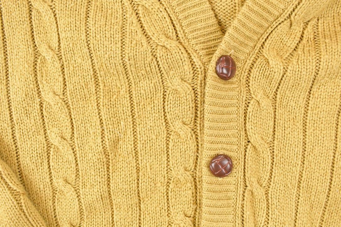Vintage 1990s Towncraft Cable Knit Cardigan Sweater Men's L