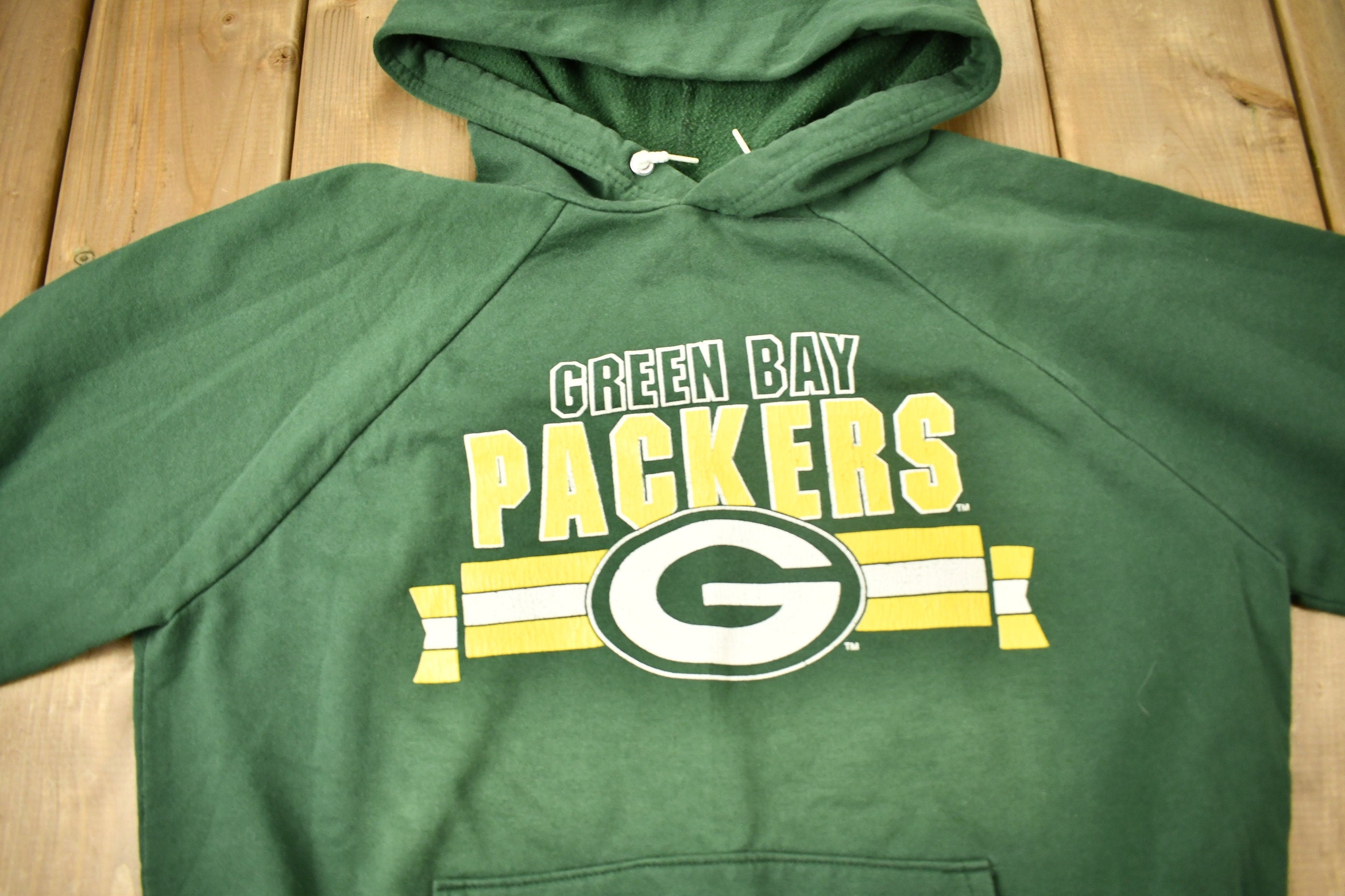 Vintage 1980s Green Bay Packers NFL Raglan Hoodie
