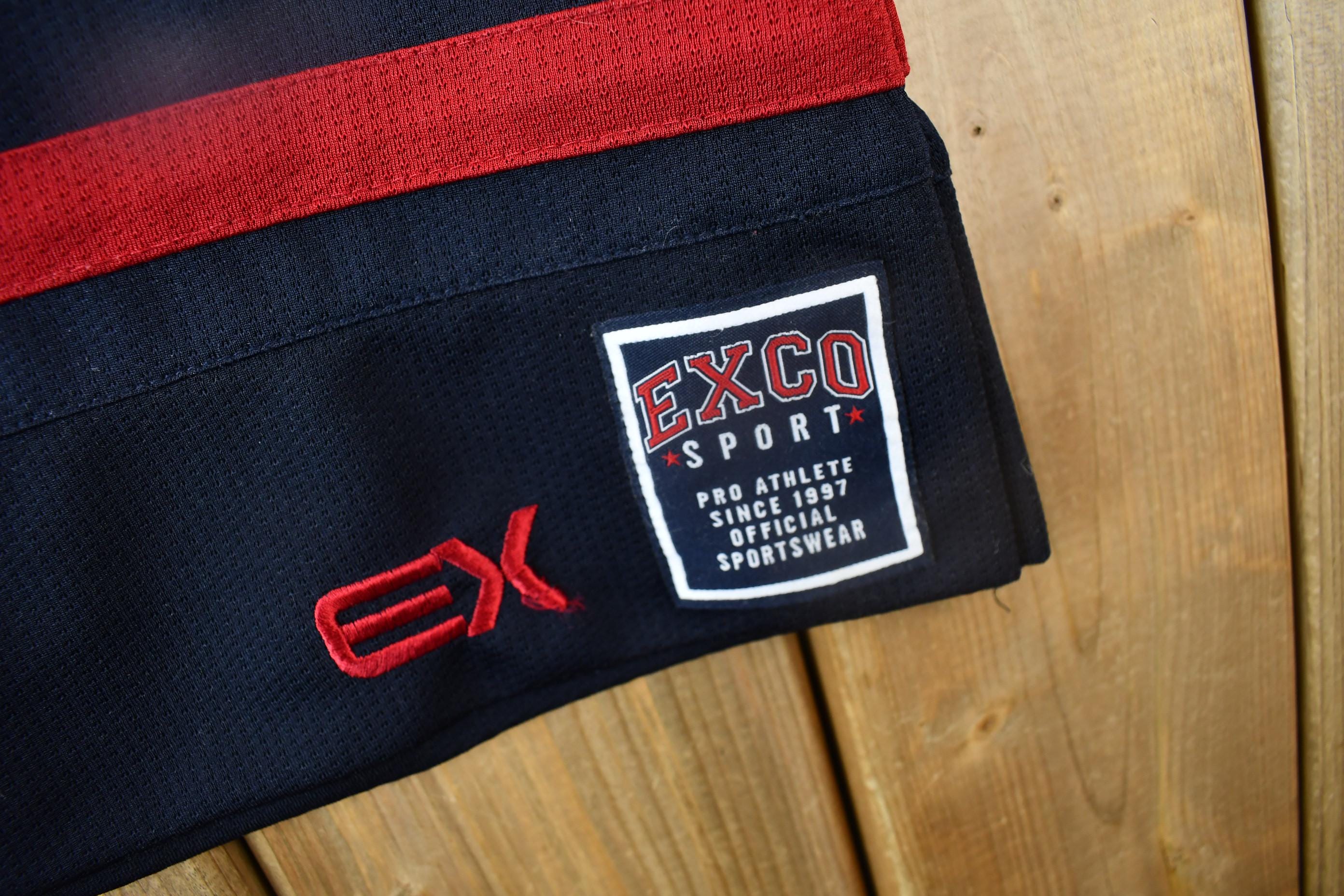 Vintage Y2K Exco Blue Liner Hockey Jersey