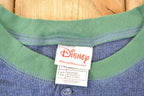 Vintage Y2K Disney Embroidered Goofy Quarter Button Thermal Crewneck Sweater Men's XXL