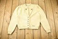 Vintage 1980s 100% Wool Sigi Schieber Knit Cardigan Sweater
