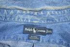 Vintage 1990s Polo Ralph Lauren Small Pony Denim Button Up Shirt
