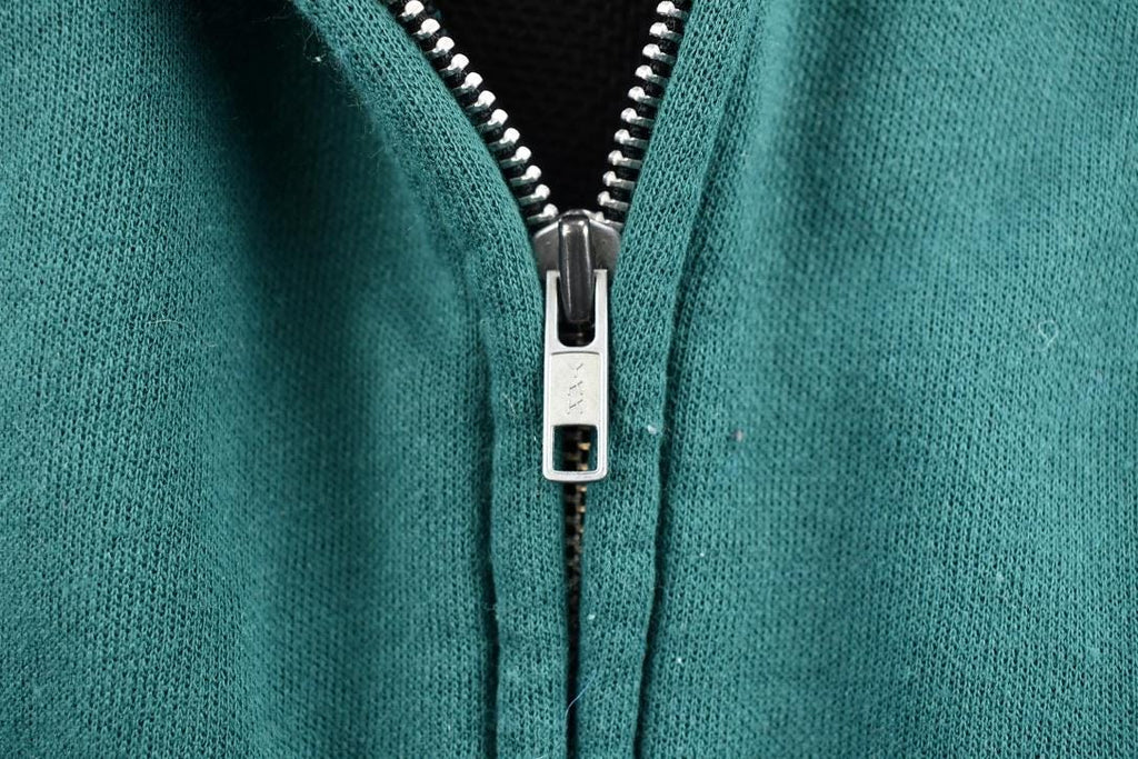 Vintage 1990s King Louie Emerald Green Blank Zip Up Hoodie