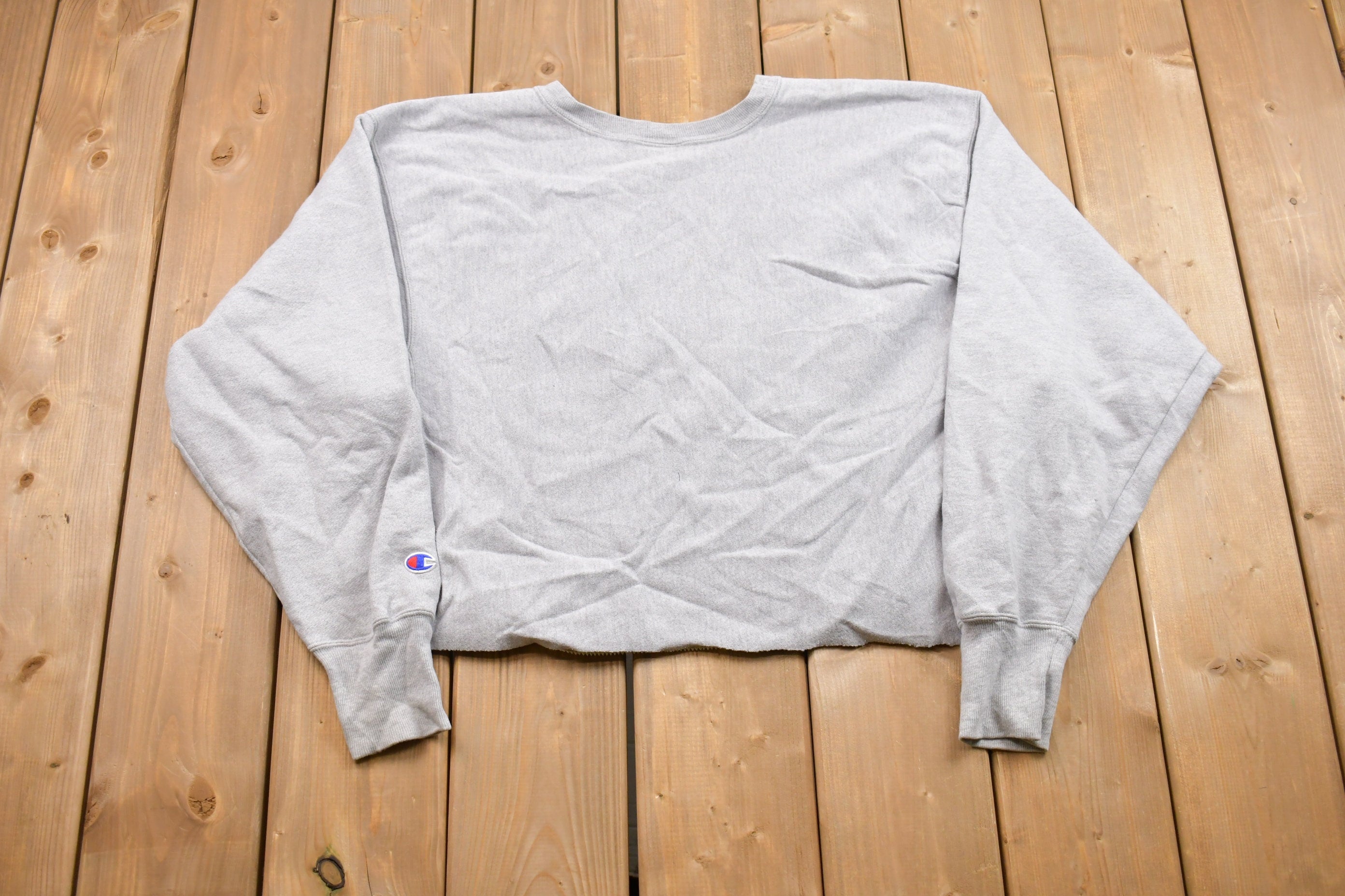 Vintage 1990s Sorority Champion Reverse Weave Cut Crewneck Sweatshirt
