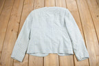 Vintage 1980s Braemar Petites By Michelle Monet Plaid Blazer Jacket