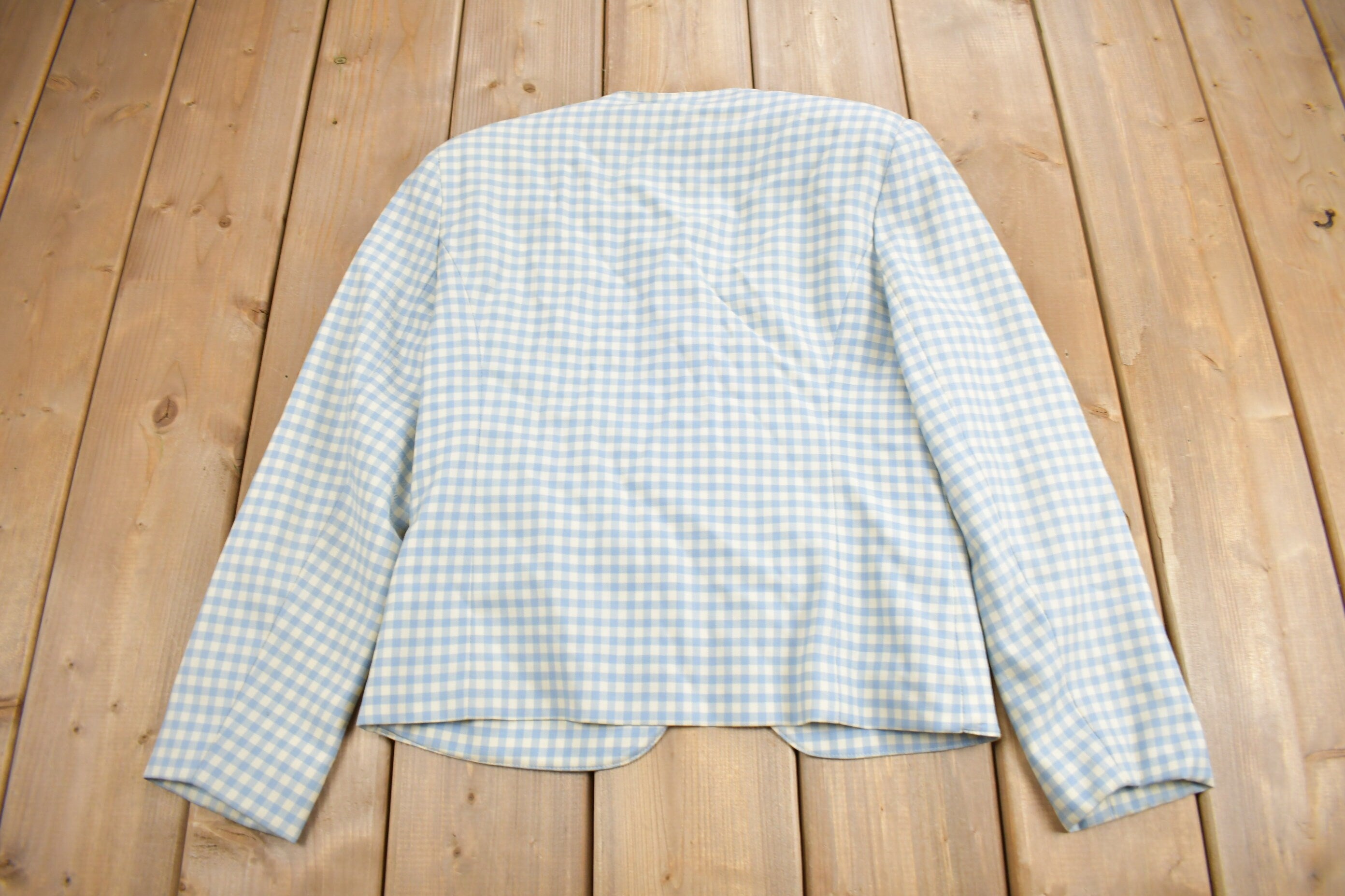 Vintage 1980s Braemar Petites By Michelle Monet Plaid Blazer Jacket