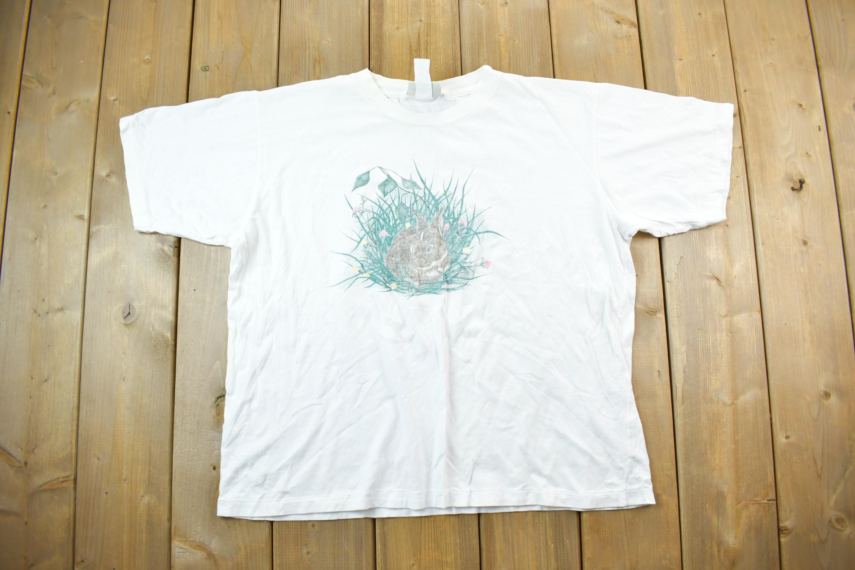 Vintage 1990s Northern Reflections Cute Bunny Graphic T-Shirt