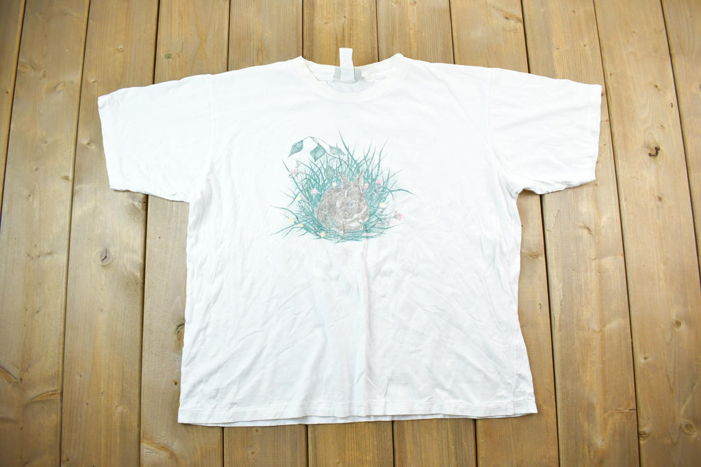 Vintage 1990s Northern Reflections Cute Bunny Graphic T-Shirt