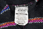 Vintage 1990s Veracruz Hooded Pullover Striped Knit Poncho Blanket Hoodie