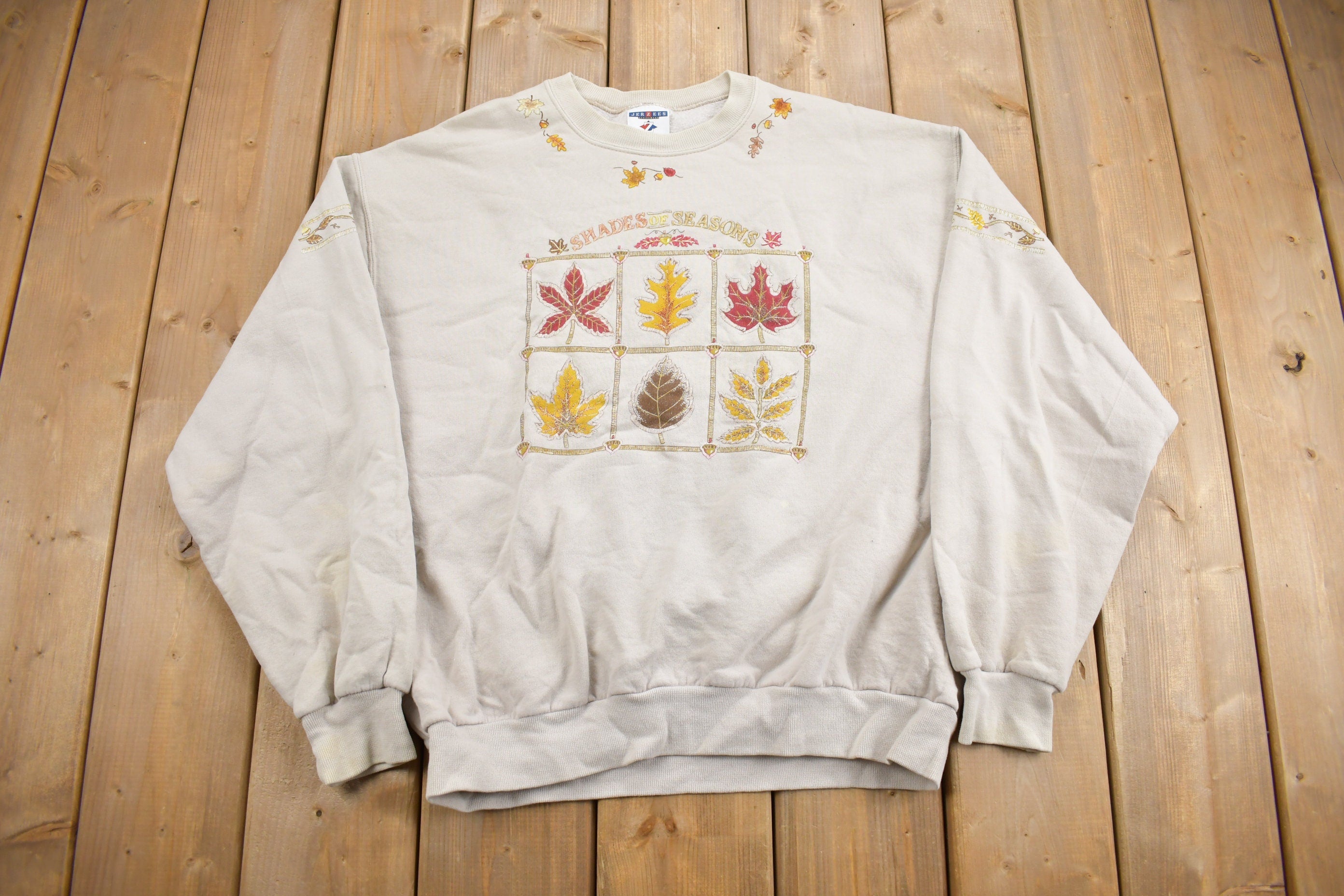 Vintage 1990s Shades Of Seasons Cute Crewneck Sweater