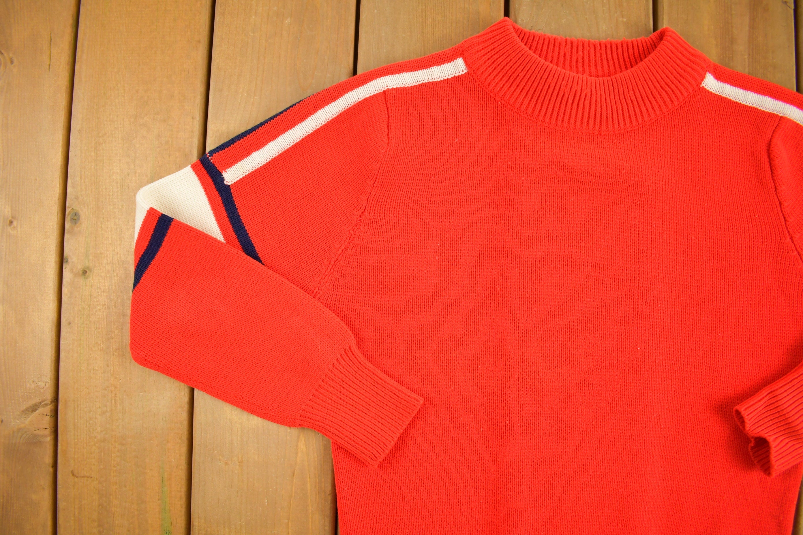 Vintage 1970s JC Penney Ski Apparel Knitted Crewneck Sweater