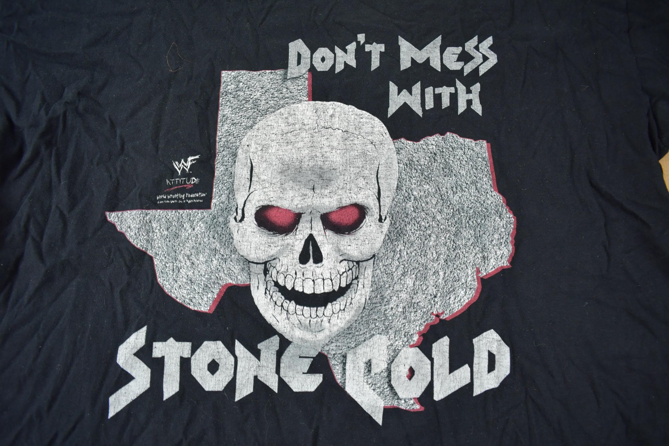 Vintage 1998 Dont Mess With Stone Cold Steve Austin Wrestling Graphic T-Shirt Streetwear