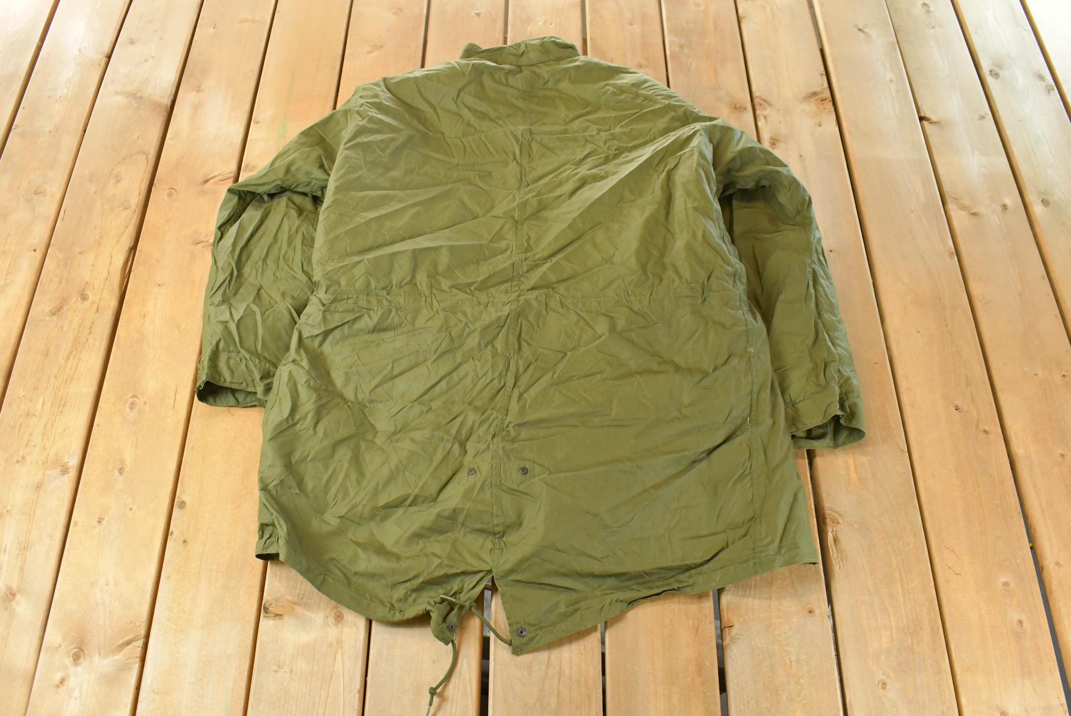 Vintage 1968 Military Hooded Lined Parka Jacket Men's Medium