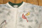 Vintage 1990s AOP Bird Brain Double Collar Souvenir Crewneck Sweatshirt Womens XL