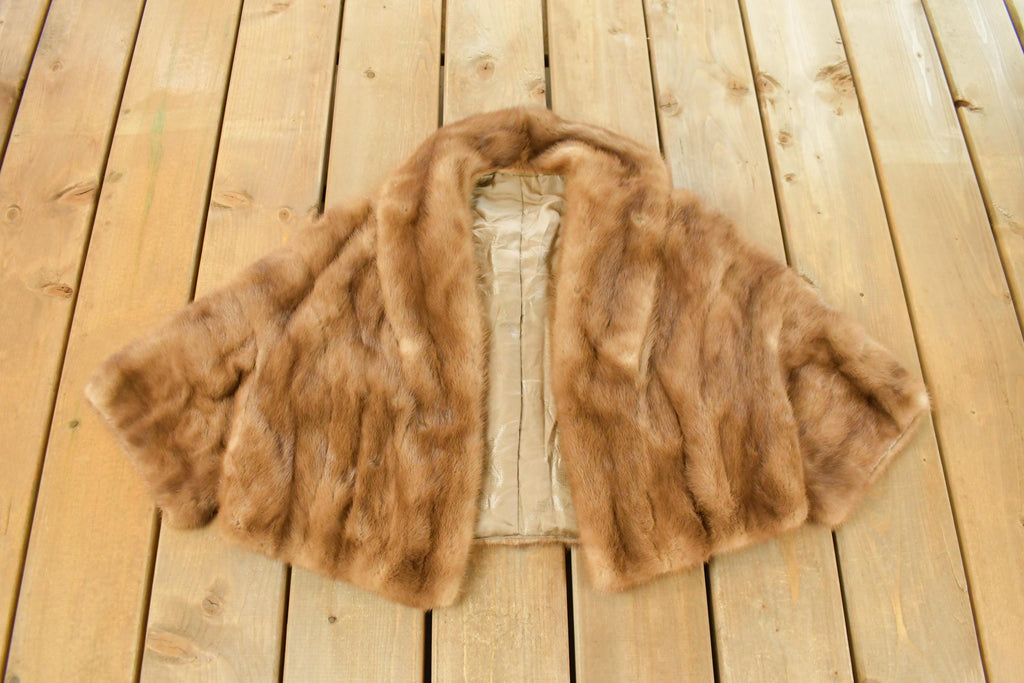 Vintage 1960s Mink Fur Cropped Jacket Women's XS